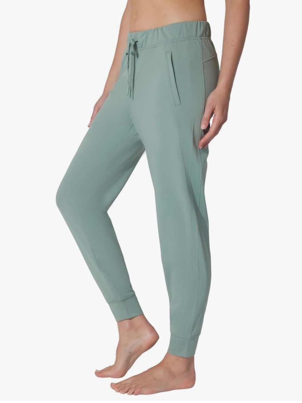 Yogalicous Womens Jogger High Rise Workout Side Pocket Pants with Drawstring - Picture 1 of 9
